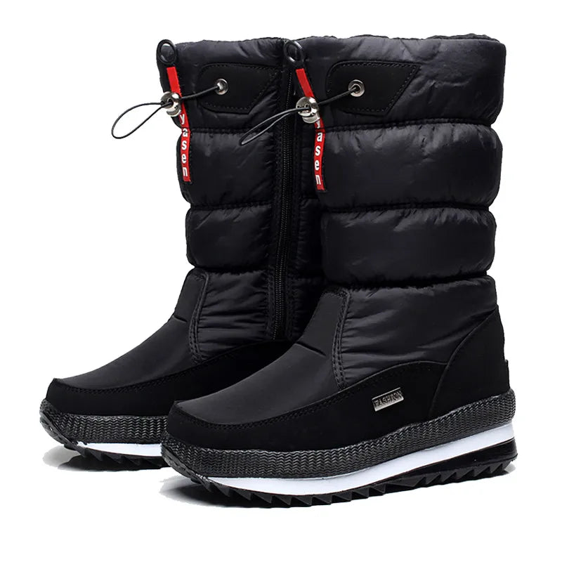 Women Snow Boots Winter Female Boots Thick Plush Waterproof Non-Slip Thigh High Boots Fashion Warm Fur Woman Winter Shoes 2023