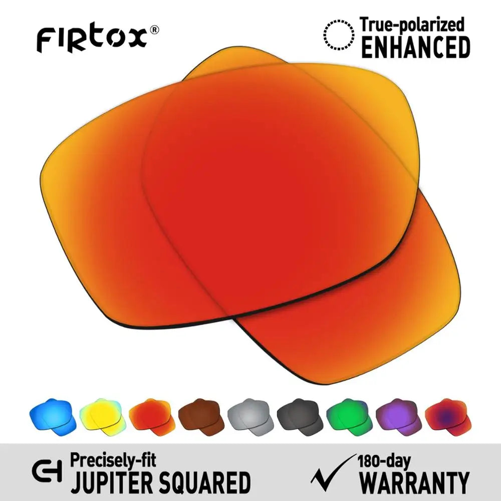 Firtox True UV400 Polarisierte Ersatzgläser für Oakley Jupiter Squared OO9135 Sonnenbrillen (nur kompatible Gläser) - Mehrfachauswahl