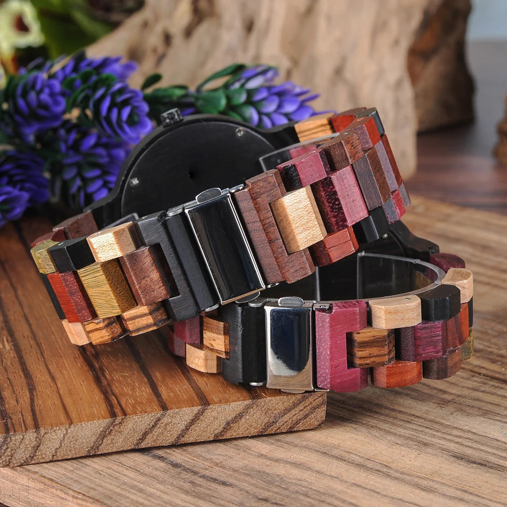 Reloj para mujer BOBO BIRD de madera para parejas, hombres y mujeres, regalo especial de aniversario, cumpleaños o San Valentín, reloj de pulsera personalizado, dropshipping