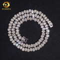 925 Sterling Silver Pear Cut Moissanite Tennis Chain Necklace 5x7mm