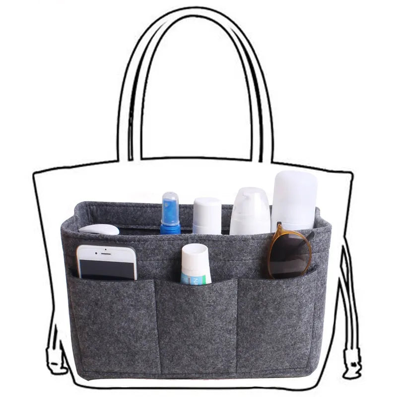 Make Up Organizer Insert Bag for Handbag, Travel Inner Purse Portable Cosmetic Bag, Fit Cosmetic Bags Fit Speedy Neverfull