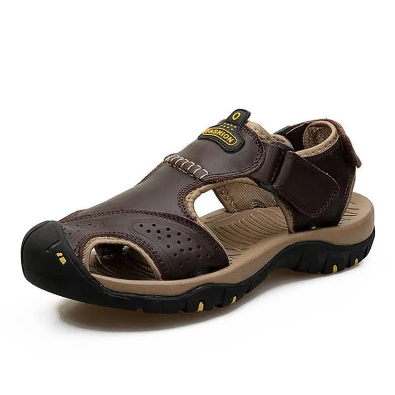 New Men Shoes Genuine Leather Men Sandals Summer Men Causal Shoes Beach Sandals Man Fashion Outdoor Casual Sneakers Size 38-48
