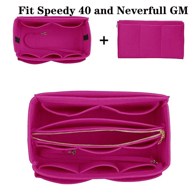 Make Up Organizer Insert Bag for Handbag, Travel Inner Purse Portable Cosmetic Bag, Fit Cosmetic Bags Fit Speedy Neverfull