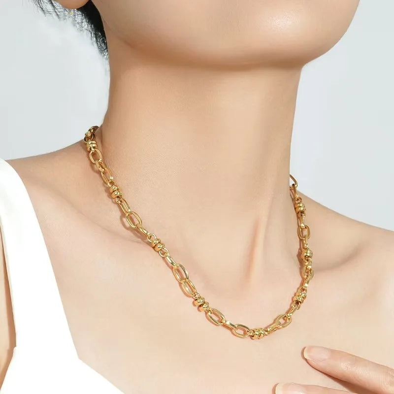 Collar de oro de 18 quilates, artesanía italiana, oro Au750, collar Ares, cadena de oro gruesa
