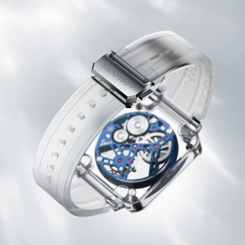 AGELOCER  Limited Edition Original Tourbillon Watch Sapphire Crystal Case Men's Luxury Skeleton Manual Mechanical Watches