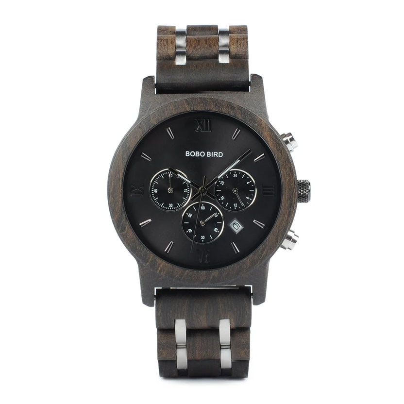 BOBO BIRD Women Watches Luxury Chronograph Watch With Auto Date Versatile Ladies Wooden Timepieces Custom Couple Quartz Watch