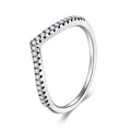Modian 3 Style Real 925 Sterling Silver Stackable Simple Ring Clear CZ Fashion Instagram Jewelry for Women Couple Gift Rings