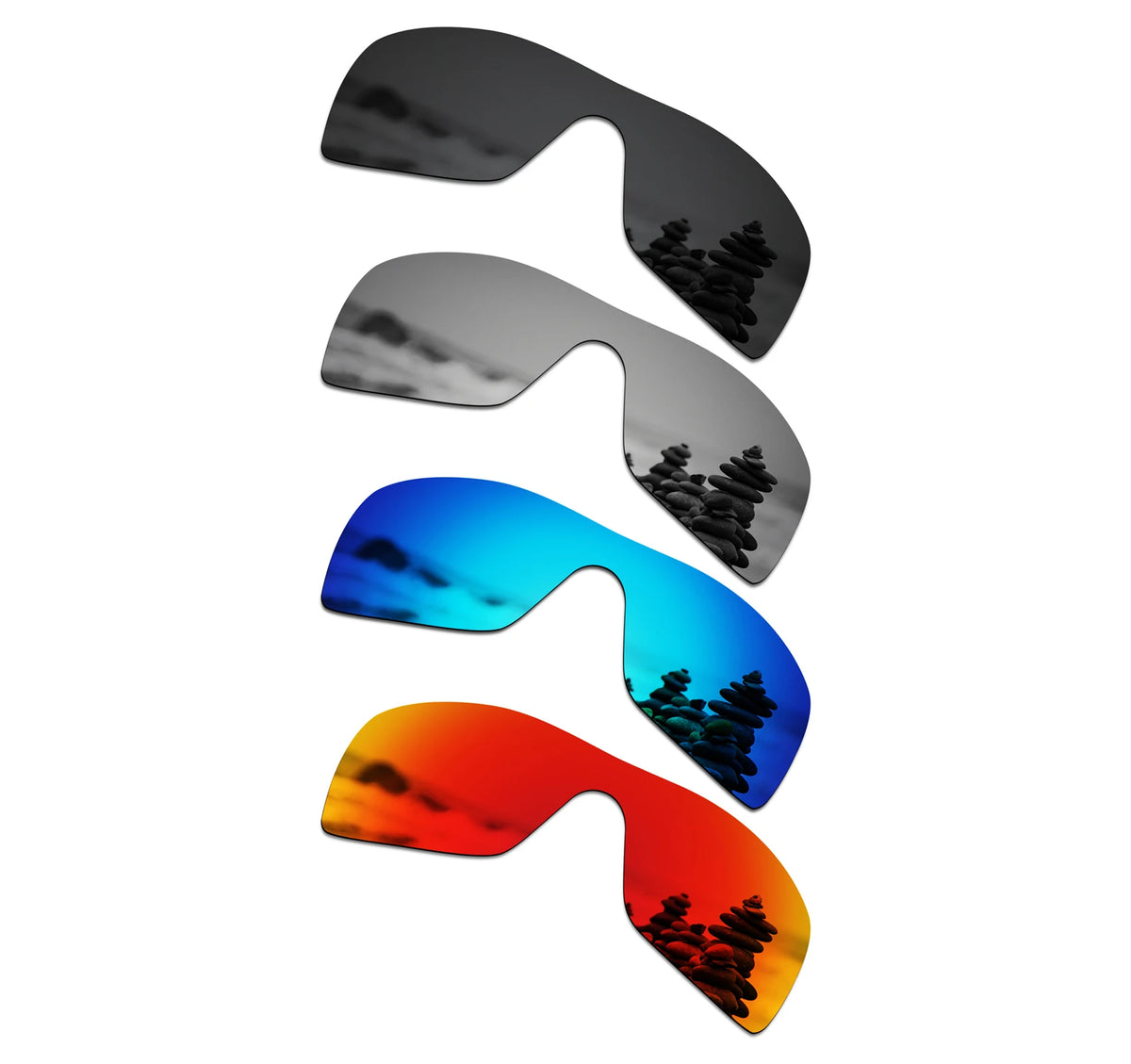 SmartVLT Polarized Replacement Lenses for Oakley Batwolf Sunglasses - Multiple Options