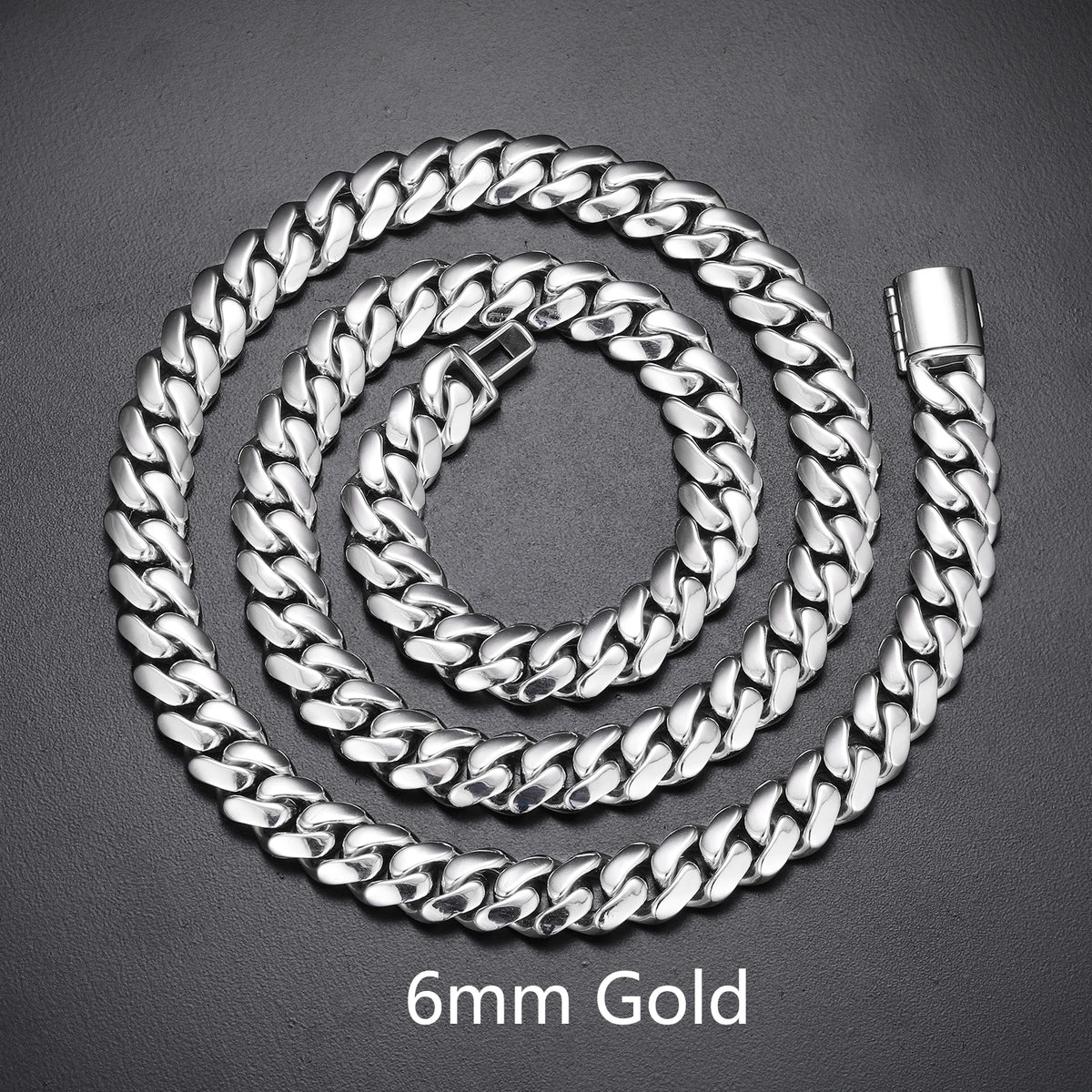 Collar de cadena cubana Miami de lujo estilo hip hop, eslabones de 10mm-22mm de plata de ley 925 maciza con diamantes de moissanita tipo "iced out" y cierre de hebilla