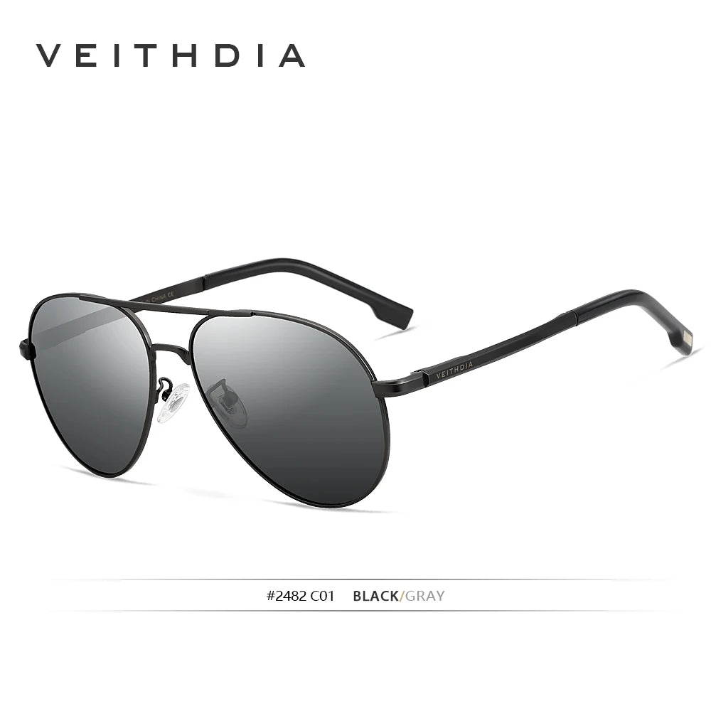 VEITHDIA Men's Sunglasses Fashion Brand Designer Driving Polarized UV400 Lens Outdoor Male Sun Glasses Sports Eyeglasses  1306