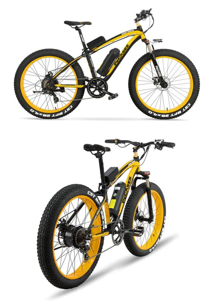 Envío gratuito al Reino Unido: Bicicleta eléctrica plegable de 26 pulgadas, neumático grueso, 27 velocidades, para playa, nieve y montaña, 48V 16Ah, 1000W / 1500W Ebike