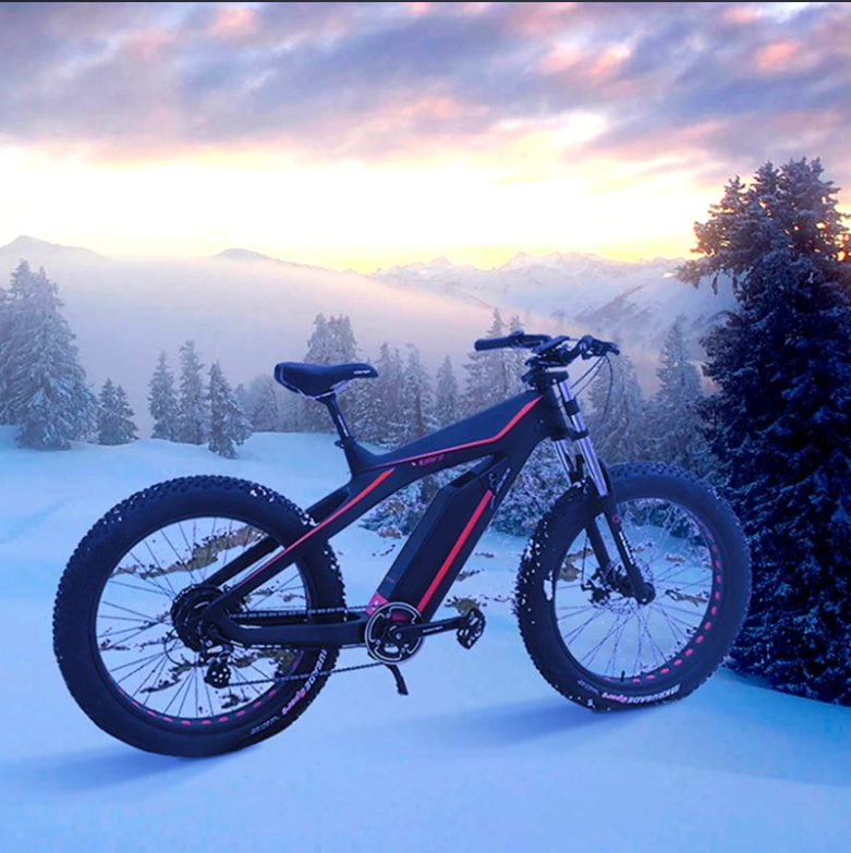 Bicicleta eléctrica de montaña con neumáticos anchos, venta al por mayor de fábrica, 48V, motor Bafang 1000W, 8 velocidades, cuadro de fibra de carbono, suspensión.