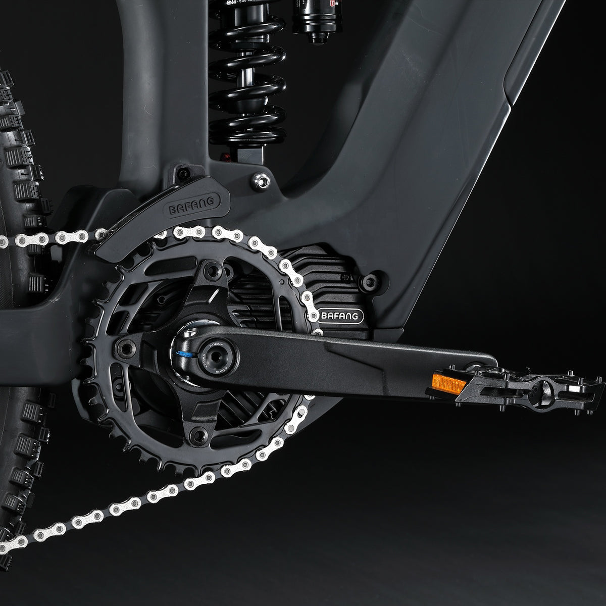 Bicicleta eléctrica de montaña KABON, nueva, de fibra de carbono, suspensión total para descenso, con motor central Bafang y horquilla Rockshox RECON de 29 pulgadas.