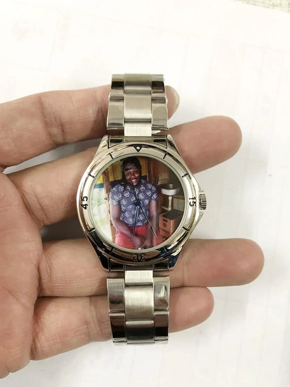 CL055 Custom Logo Watch Photo Print Face Wristwatch Customized Unique DIY Gift for Lovers