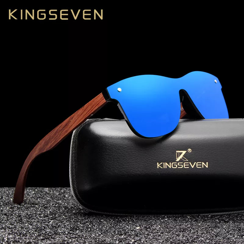 KINGSEVEN Solglasögon i naturträ för män Polariserade modesolglasögon Original ögonskydd Glasögon Oculos De Sol Masculino