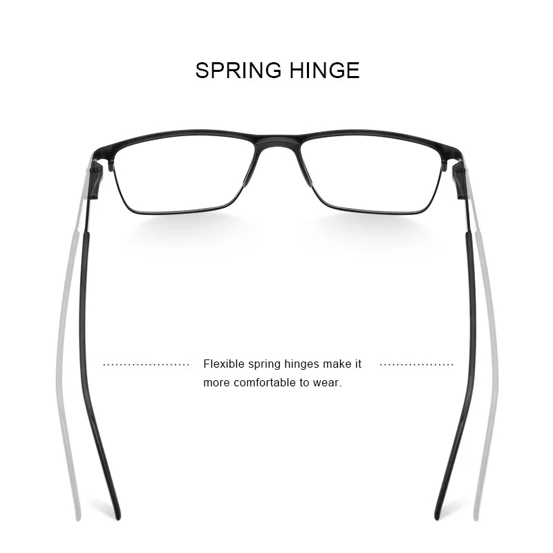 MERRYS DESIGN Herren-Brillengestell aus Titanlegierung, modische quadratische ultraleichte Brille für kurzsichtige Herren, Korrektionsbrille S2001