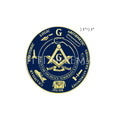 3" Metal Car Patch Compass and Square Mason Car Truck Multi Motorcycle Sticker Badge With Red Sticker Masonic Car Emblems