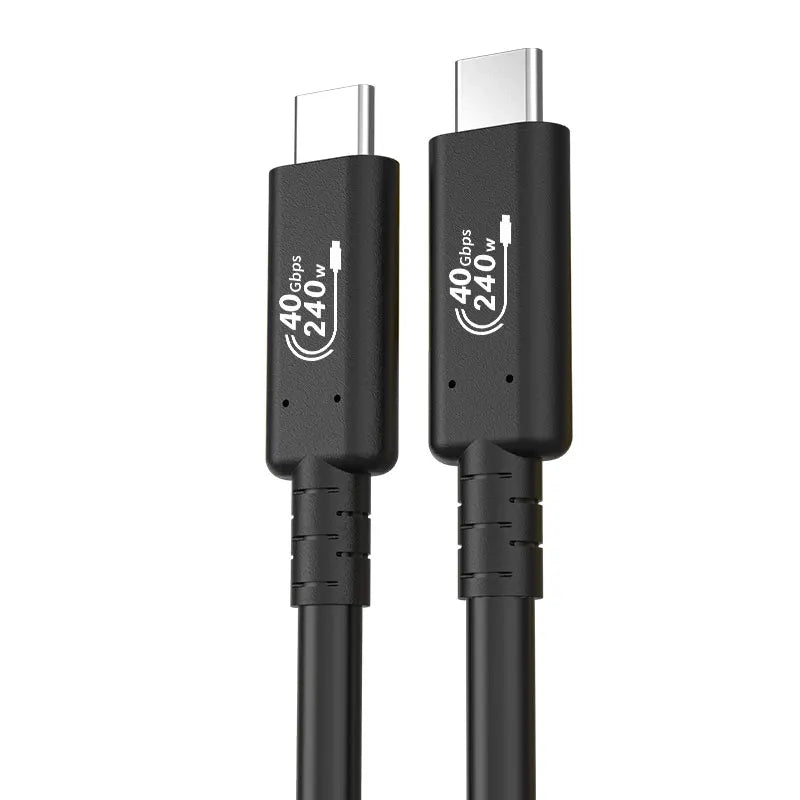 1M USB 4.0 Type-C Cable PD 240W Thunderbolt 5 for Fast Charging
