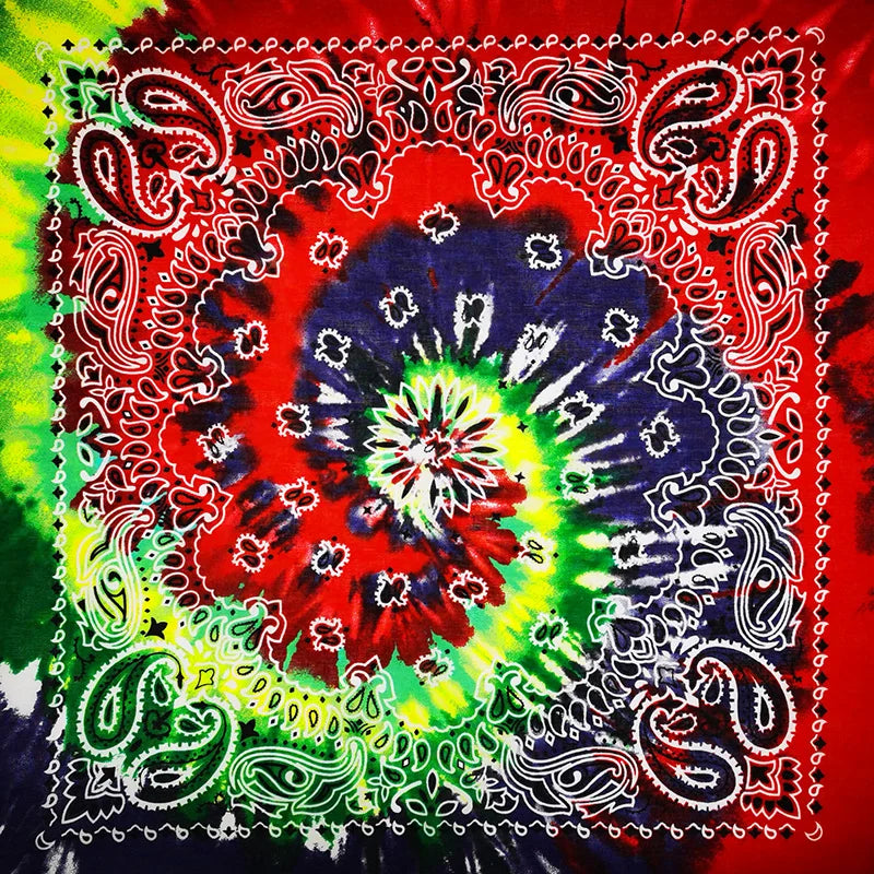 New Fashion Hip Hop 100% Cotton Bandana Square Scarf 55cm*55cm Black Red Paisley Headband Printed for Women/Men/Boys/Girls