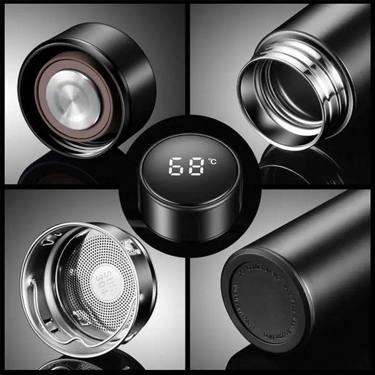 Temperature Display Thermos Stainless Steel Intelligent Water Bottle 500ml Smart Digital Thermos