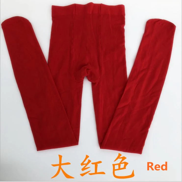 Women 80D Velvet Multi Colored Girls Stockings Anti-Hook Footless Tights Stocking Dance Pantyhose Female Winter