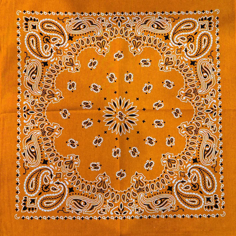 New Fashion Hip Hop 100% Cotton Bandana Square Scarf 55cm*55cm Black Red Paisley Headband Printed for Women/Men/Boys/Girls