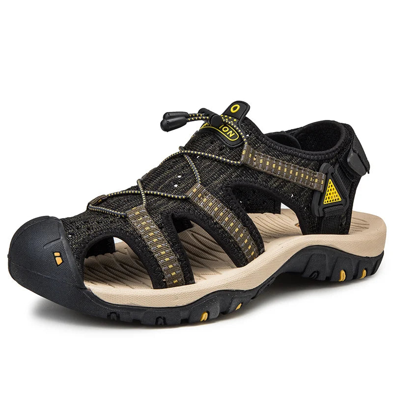 Brand New Summer Men Sandals Fashion Design Breathable Mesh Casual Beach Shoes Men Soft Bottom Outdoor Sandals Big Size 38-48