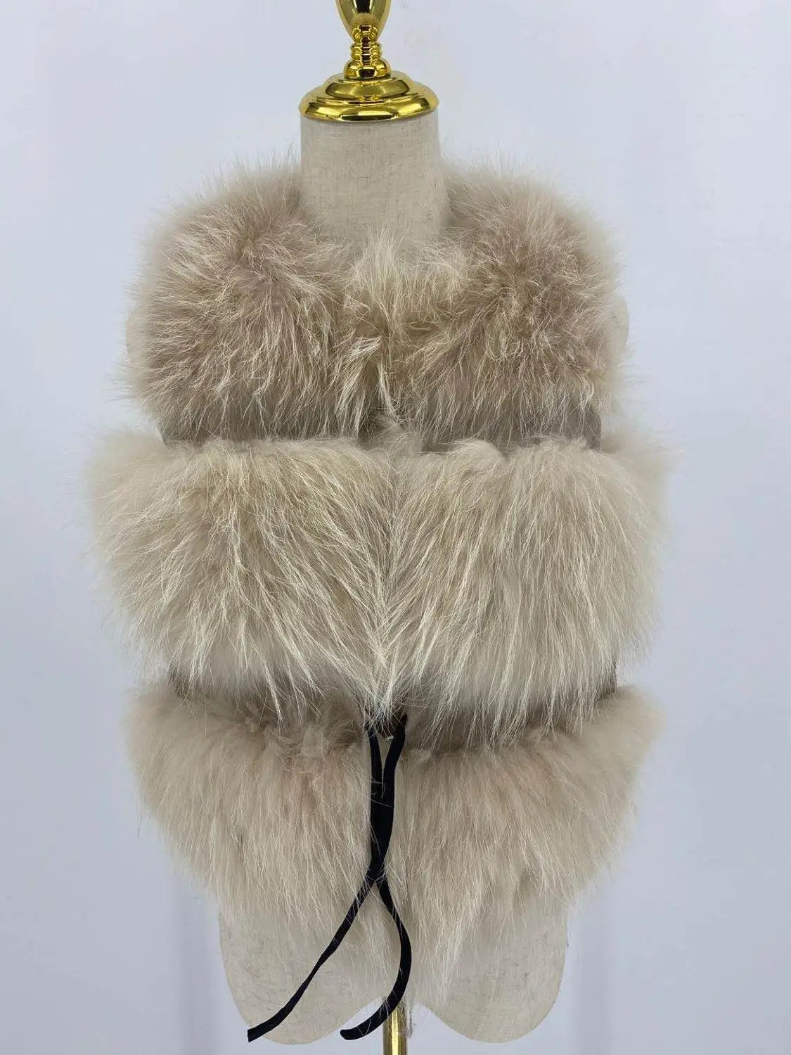 QIUCHEN-Short Vest for Women, 100% Natural Raccoon Furs, Real Fur Model, Fashion, Hot Sale, Winter, PJ8051