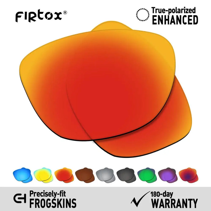 Firtox True UV400-polariserade ersättningslinser för Oakley Frogskins OO9013 solglasögon (endast kompatibla linser) - flera färger