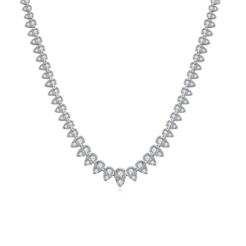 Collar con colgante redondo de moissanita y plata de ley 925 Ruizuan