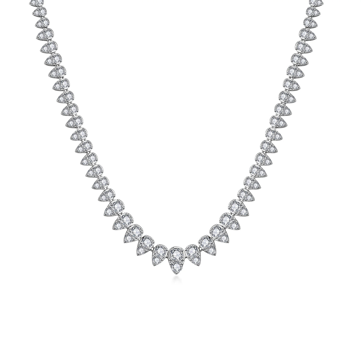 Collar con colgante redondo de moissanita y plata de ley 925 Ruizuan