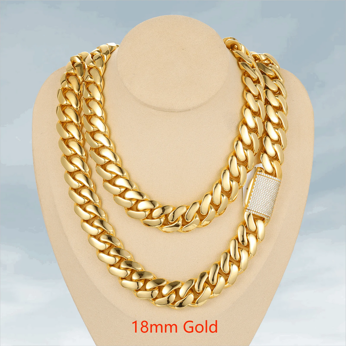Collar de cadena cubana Miami de lujo estilo hip hop, eslabones de 10mm-22mm de plata de ley 925 maciza con diamantes de moissanita tipo "iced out" y cierre de hebilla