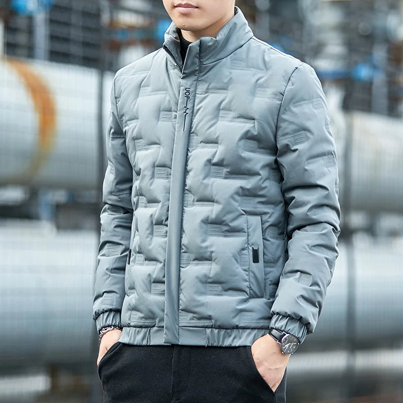 Down Jacket Men's Light and Thin Short Style Plus Bulky Size Fashionable Handsome Winter 2025 New Coat Boy Korean Version Warm