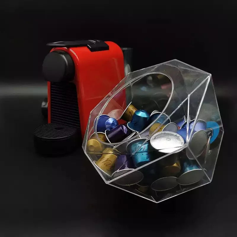 Soporte transparente para cápsulas de café, compatible con Dolce Gusto y Nespresso, caja de almacenamiento de acrílico para cápsulas de café, accesorios para el hogar