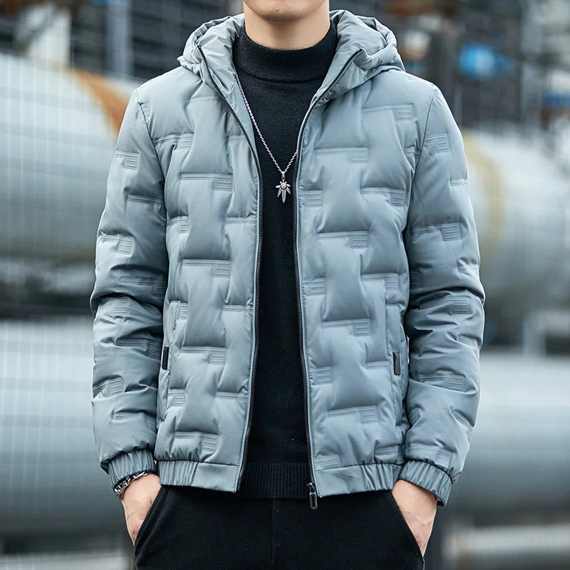 Down Jacket Men's Light and Thin Short Style Plus Bulky Size Fashionable Handsome Winter 2025 New Coat Boy Korean Version Warm