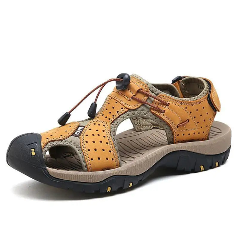 New Men Shoes Genuine Leather Men Sandals Summer Men Causal Shoes Beach Sandals Man Fashion Outdoor Casual Sneakers Size 38-48