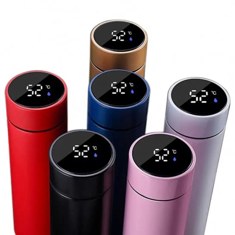 Temperature Display Thermos Stainless Steel Intelligent Water Bottle 500ml Smart Digital Thermos