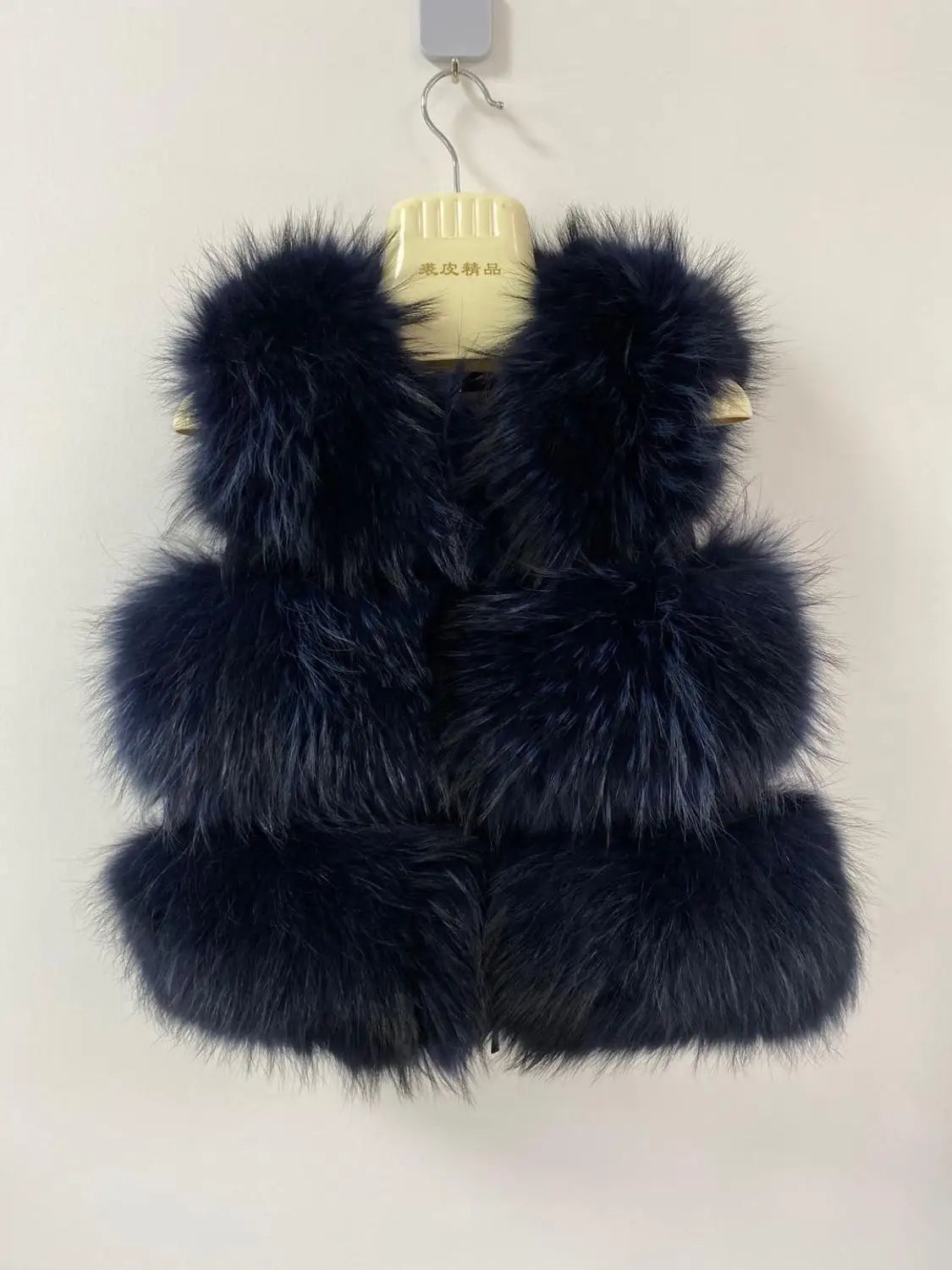 QIUCHEN-Short Vest for Women, 100% Natural Raccoon Furs, Real Fur Model, Fashion, Hot Sale, Winter, PJ8051