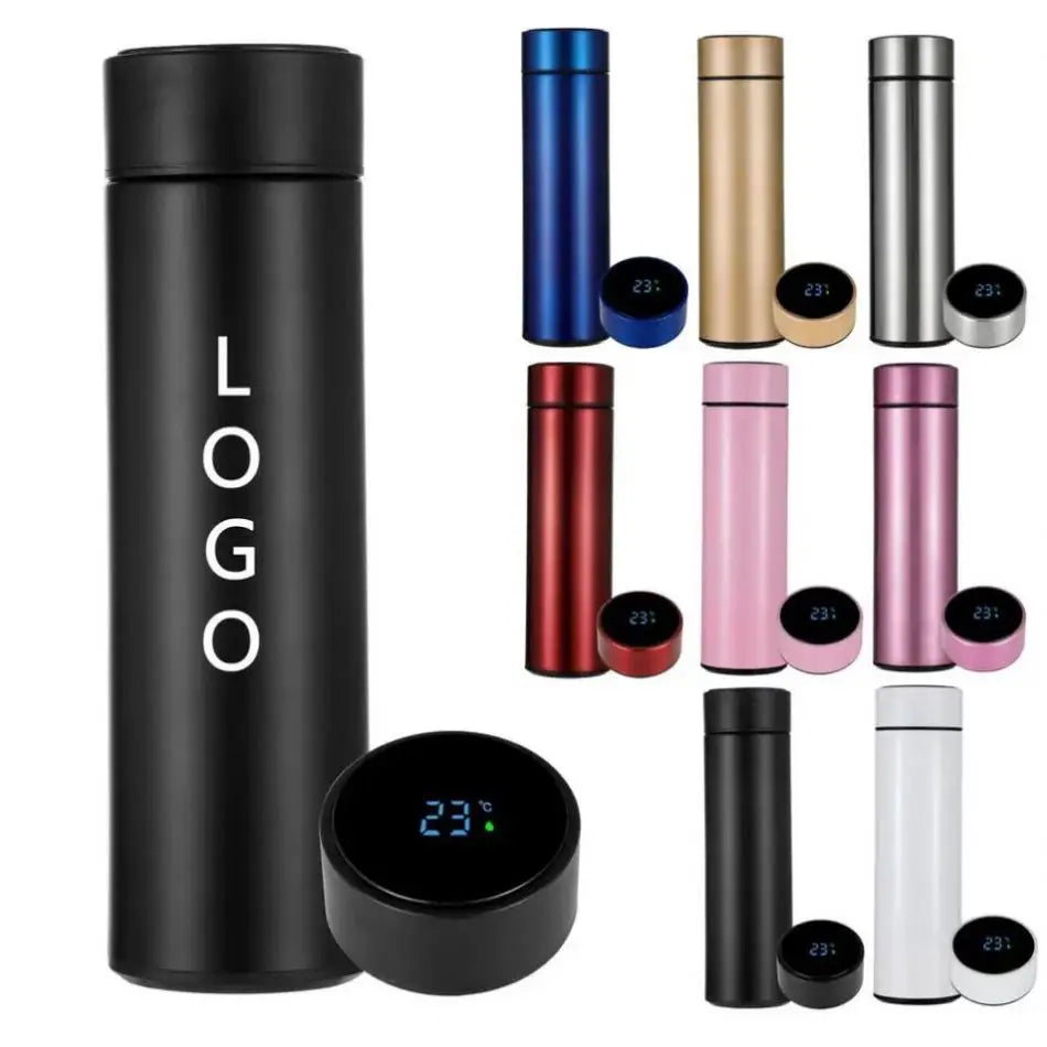 Temperature Display Thermos Stainless Steel Intelligent Water Bottle 500ml Smart Digital Thermos