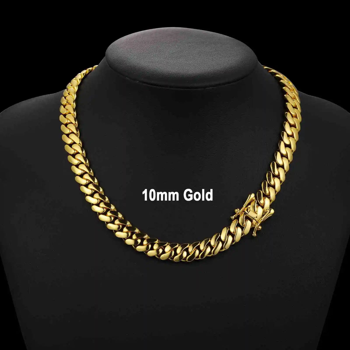 Collar de cadena cubana Miami de lujo estilo hip hop, eslabones de 10mm-22mm de plata de ley 925 maciza con diamantes de moissanita tipo "iced out" y cierre de hebilla