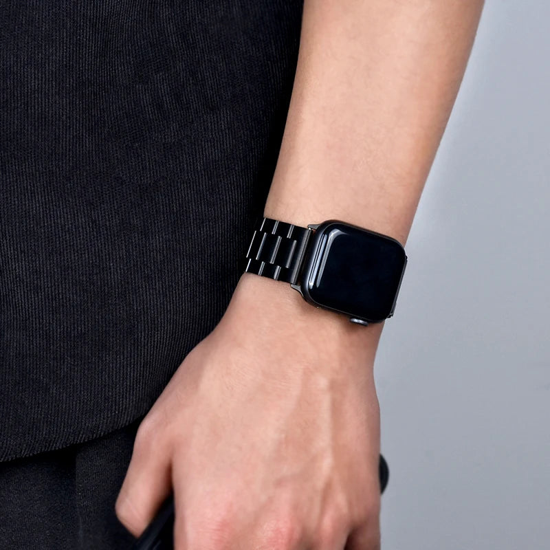 Stainless Steel Strap for Apple Watch S10/11 42MM 46MM Metal Bracelet Band for iWatch 5 6 SE 7 8 9 41MM 45 44mm 40 49MM Ultra