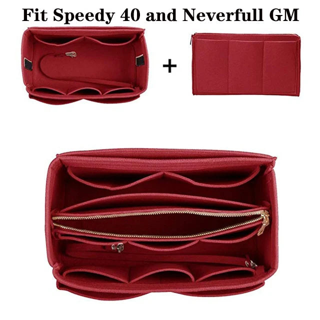 Make Up Organizer Insert Bag for Handbag, Travel Inner Purse Portable Cosmetic Bag, Fit Cosmetic Bags Fit Speedy Neverfull