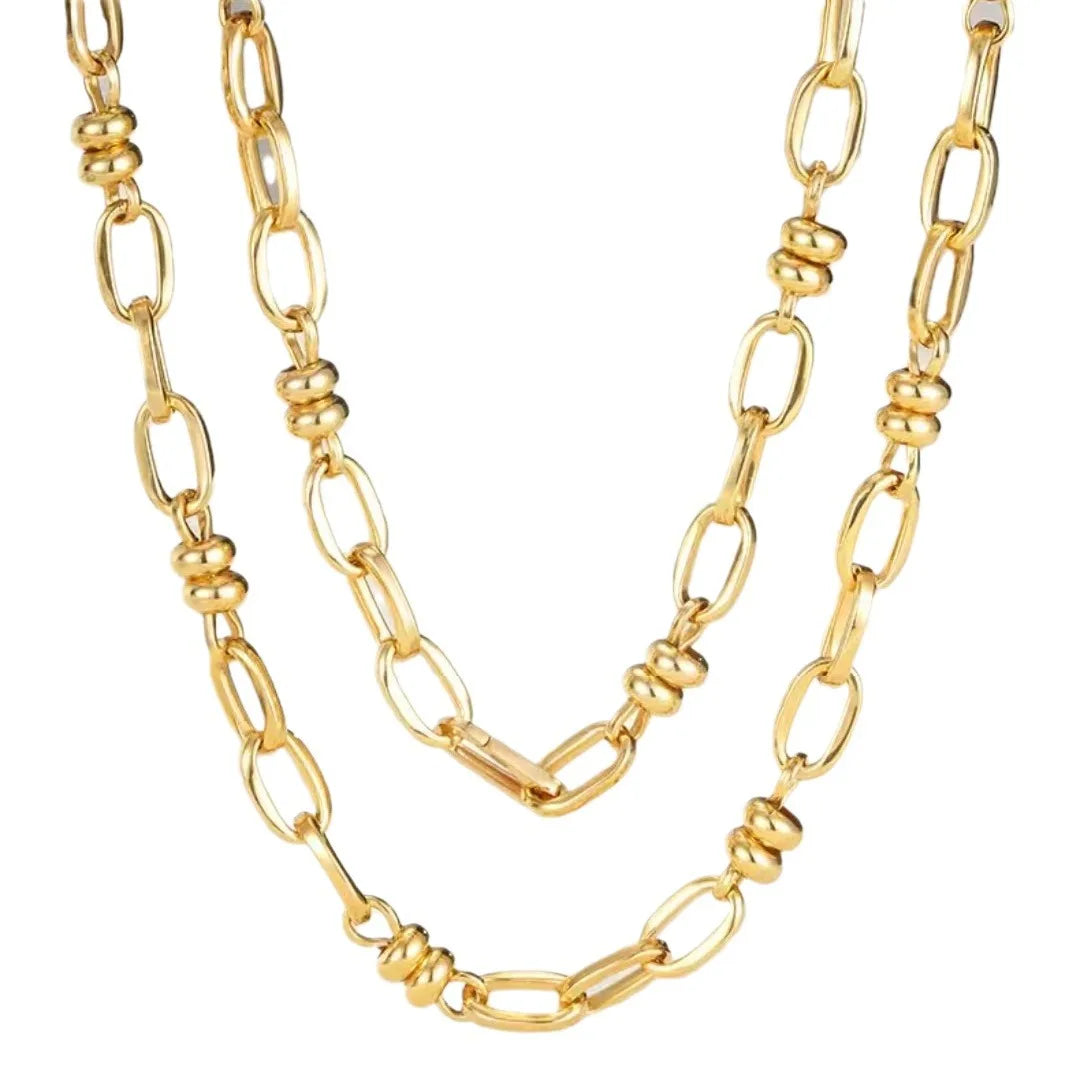 Collar de oro de 18 quilates, artesanía italiana, oro Au750, collar Ares, cadena de oro gruesa