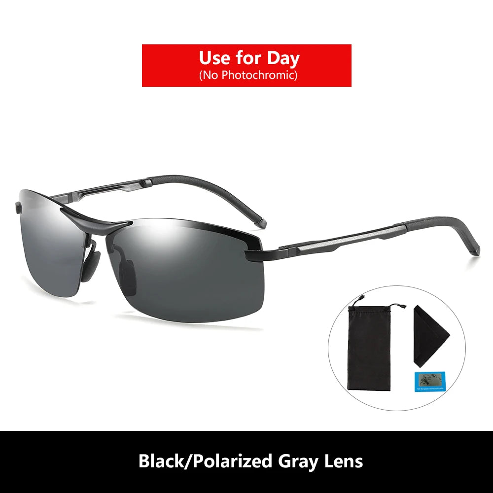 KATELUO Day Night Vision Eyeglasses Men Sunglasses for Driving Polarized UV400 Sports Eyewear Photochromic Male Sun Glasses 557