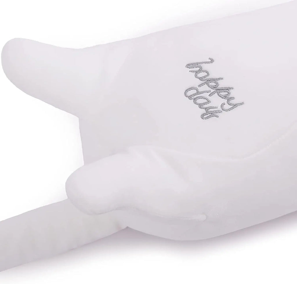 Almohada de peluche con forma de gato blanco para niños