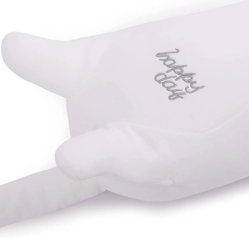 Almohada de peluche con forma de gato blanco para niños