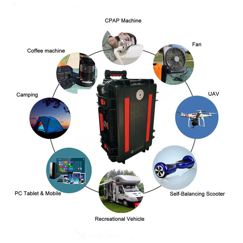 Estación de energía portátil tipo carrito de alta potencia de 3000Wh, generador solar, UPS, herramientas eléctricas, suministro de energía para exteriores