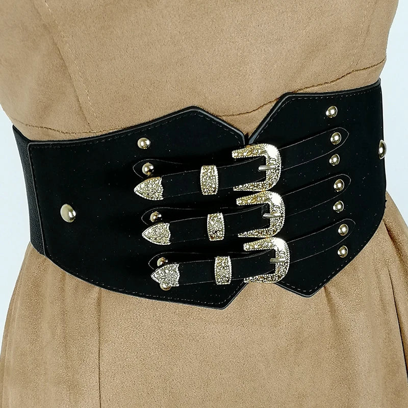 Cinturón corsé elástico de talla grande, cinturones anchos para mujer, fajín elástico de cintura, banda ancha para vestido, estilo vintage