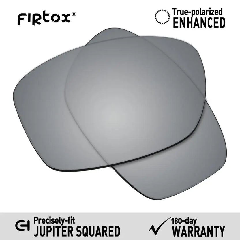 Firtox True UV400 polariserade ersättningslinser för Oakley Jupiter Squared OO9135 solglasögon (endast kompatibel lins) - Flera