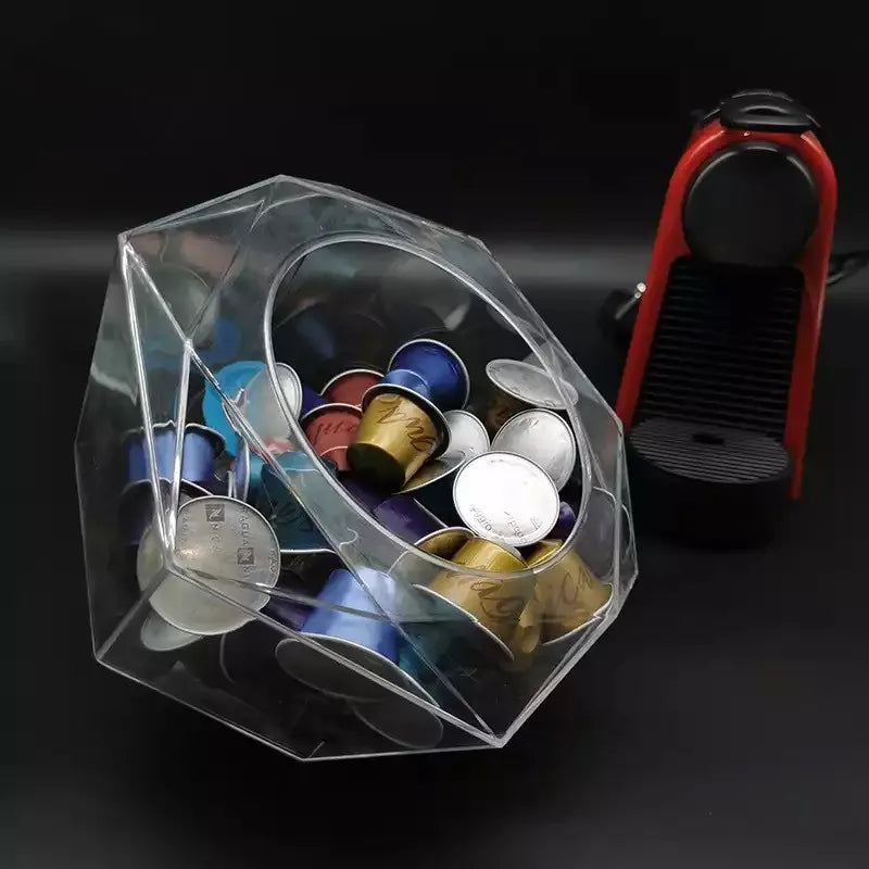 Transparent Coffee Pod Holder for Dolce Gusto Nespresso Acrylic Capsule Coffee Storage Box Household Capsule Accessories